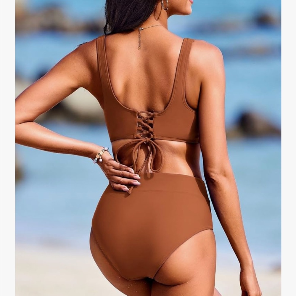 Women's Brown Bikini Set - Picture 2 of 2
